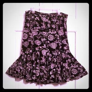 Talbots black and light pink skirt